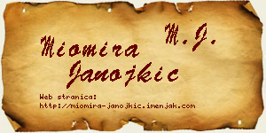 Miomira Janojkić vizit kartica